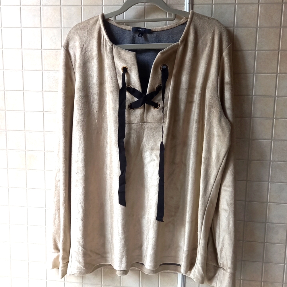 Drew velvet gold shirt